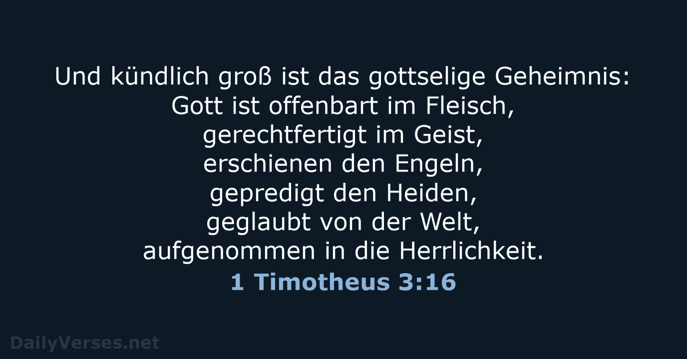 1 Timotheus 3:16 - LU12