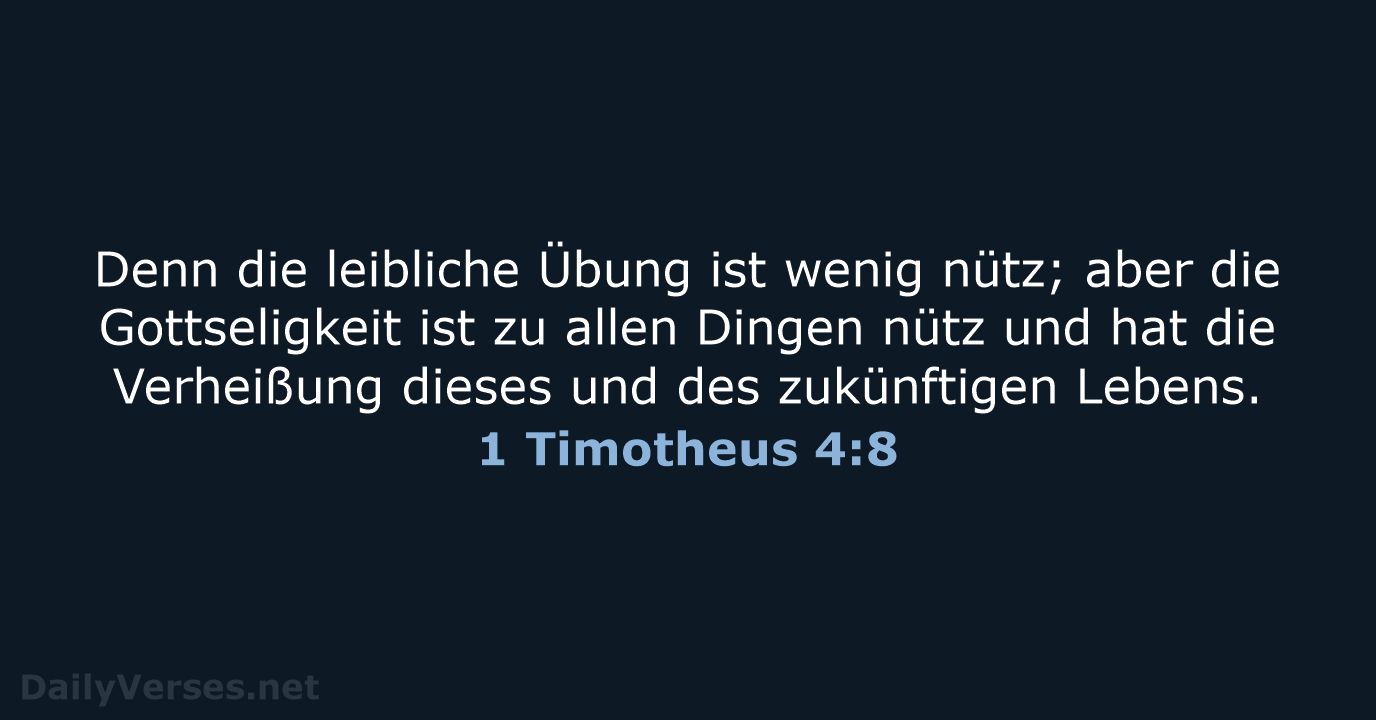 1 Timotheus 4:8 - LU12
