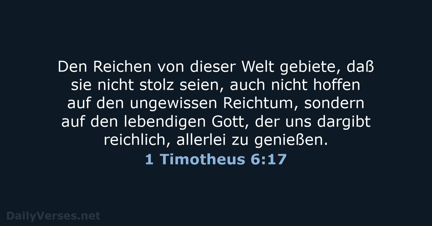 1 Timotheus 6:17 - LU12
