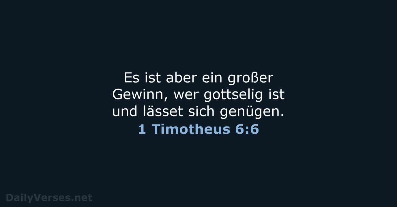 1 Timotheus 6:6 - LU12