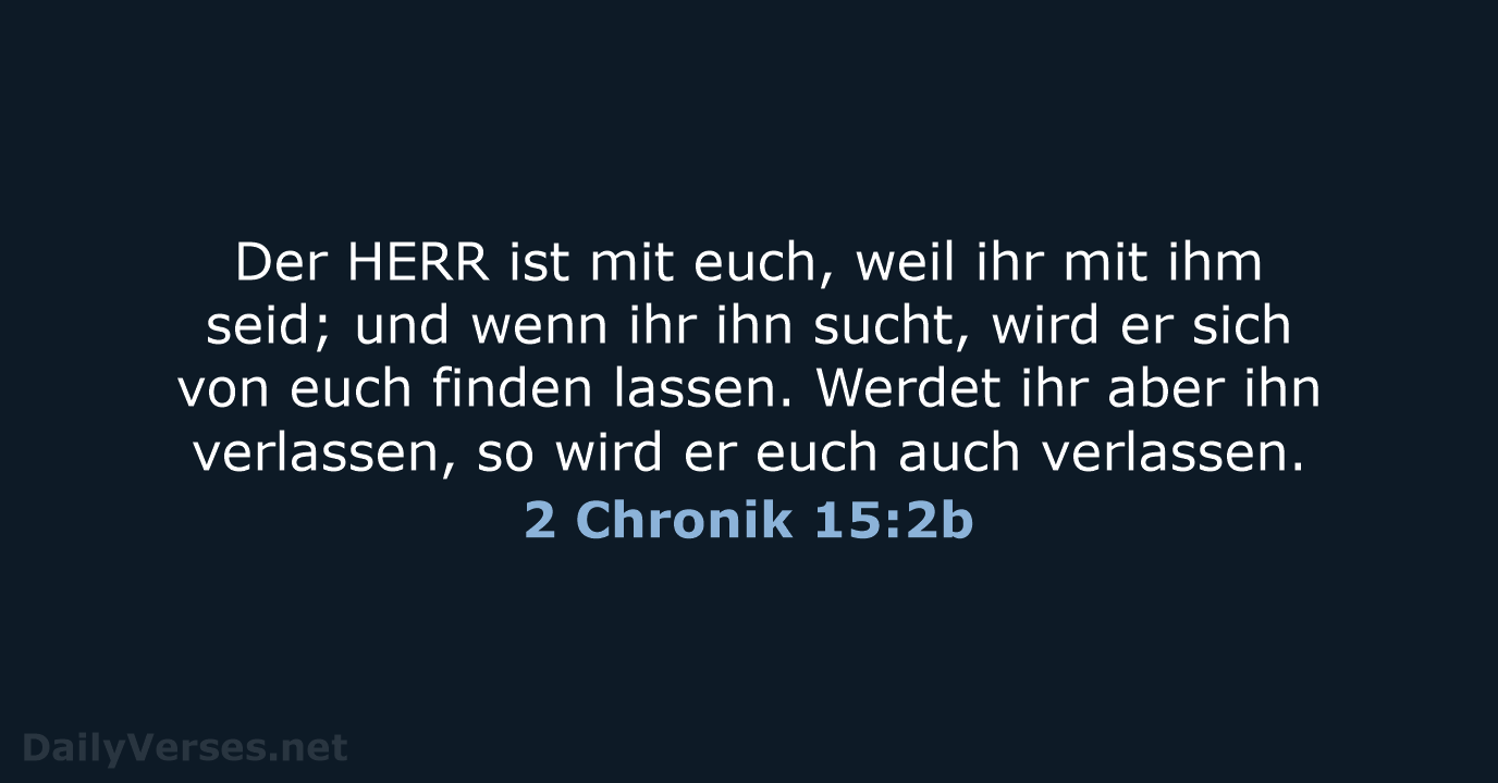 2 Chronik 15:2b - LU12