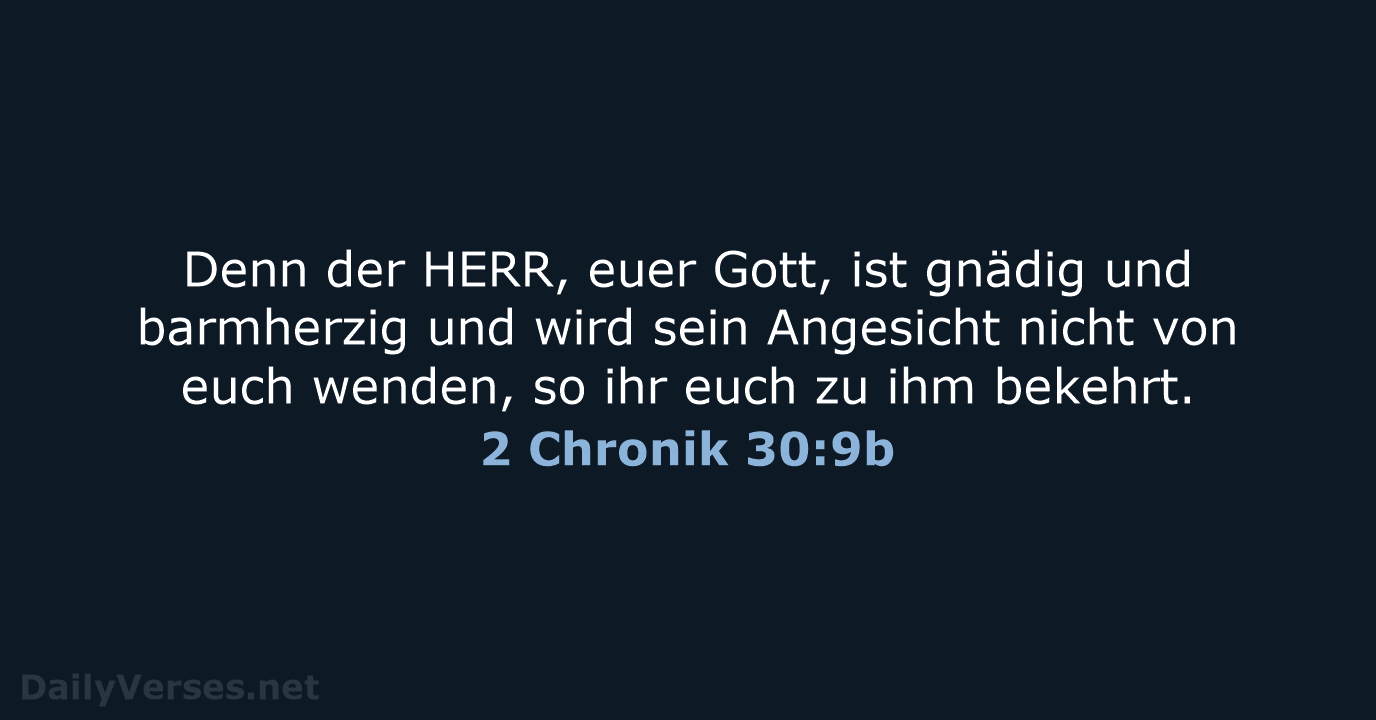 2 Chronik 30:9b - LU12