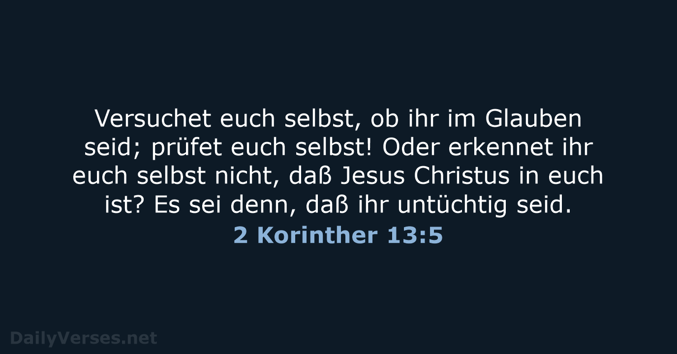 2 Korinther 13:5 - LU12