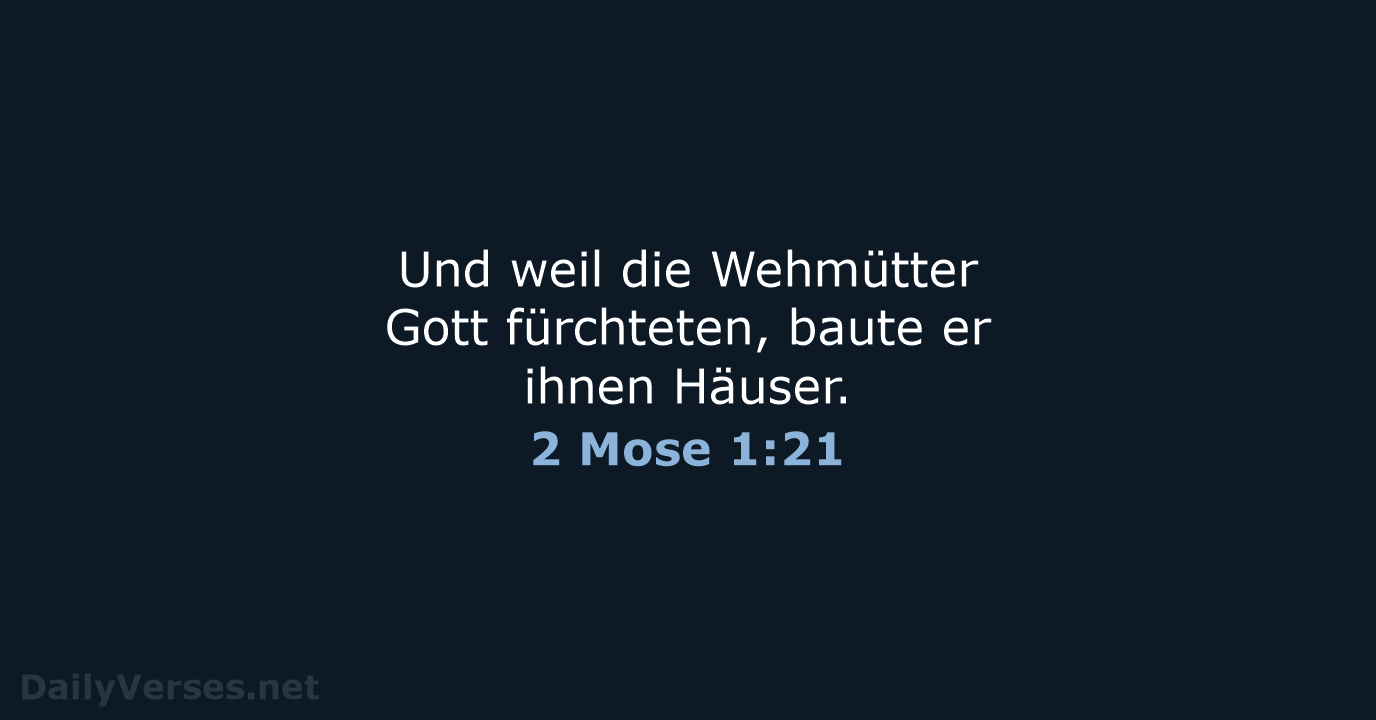 2 Mose 1:21 - LU12