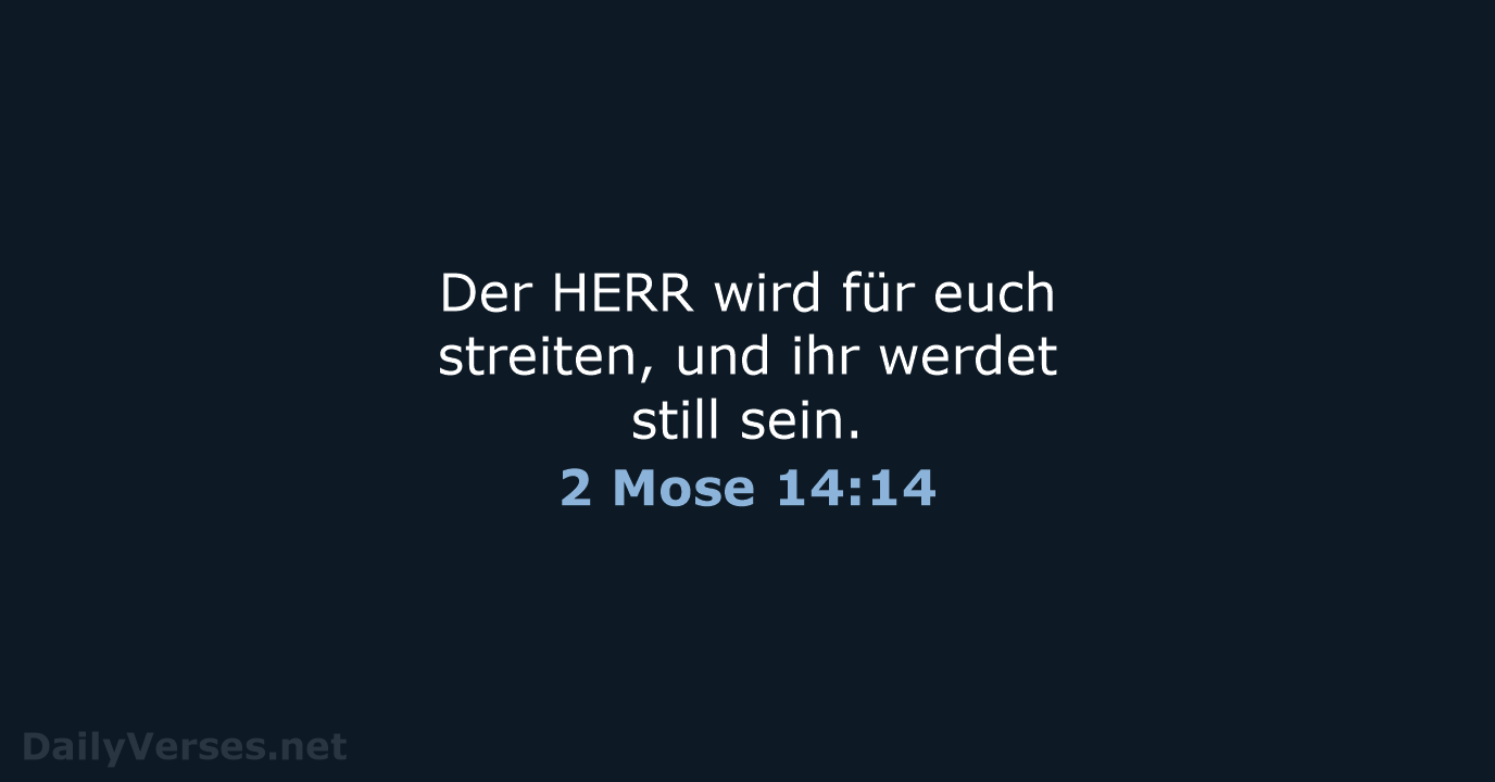 2 Mose 14:14 - LU12