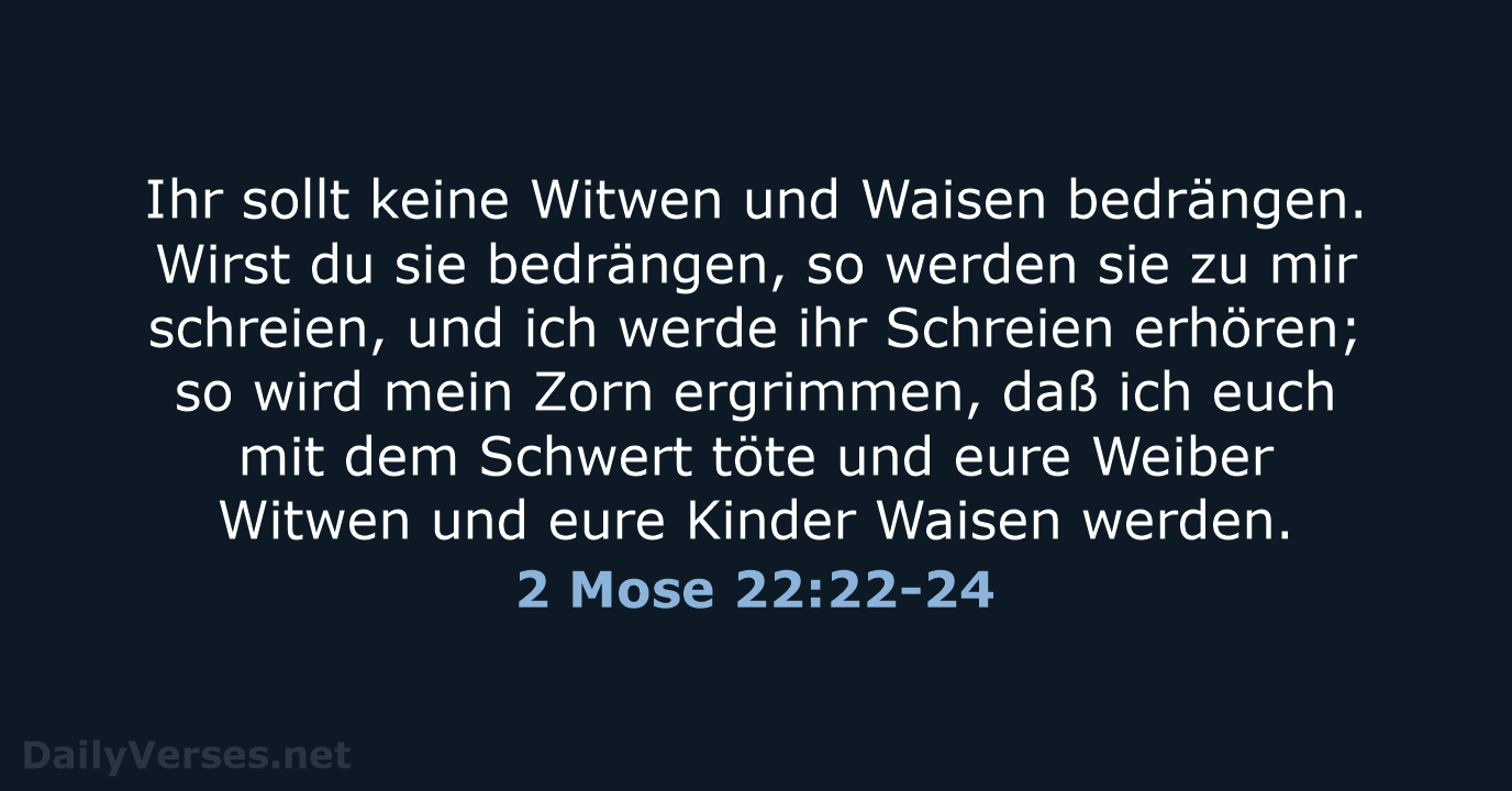2 Mose 22:22-24 - LU12
