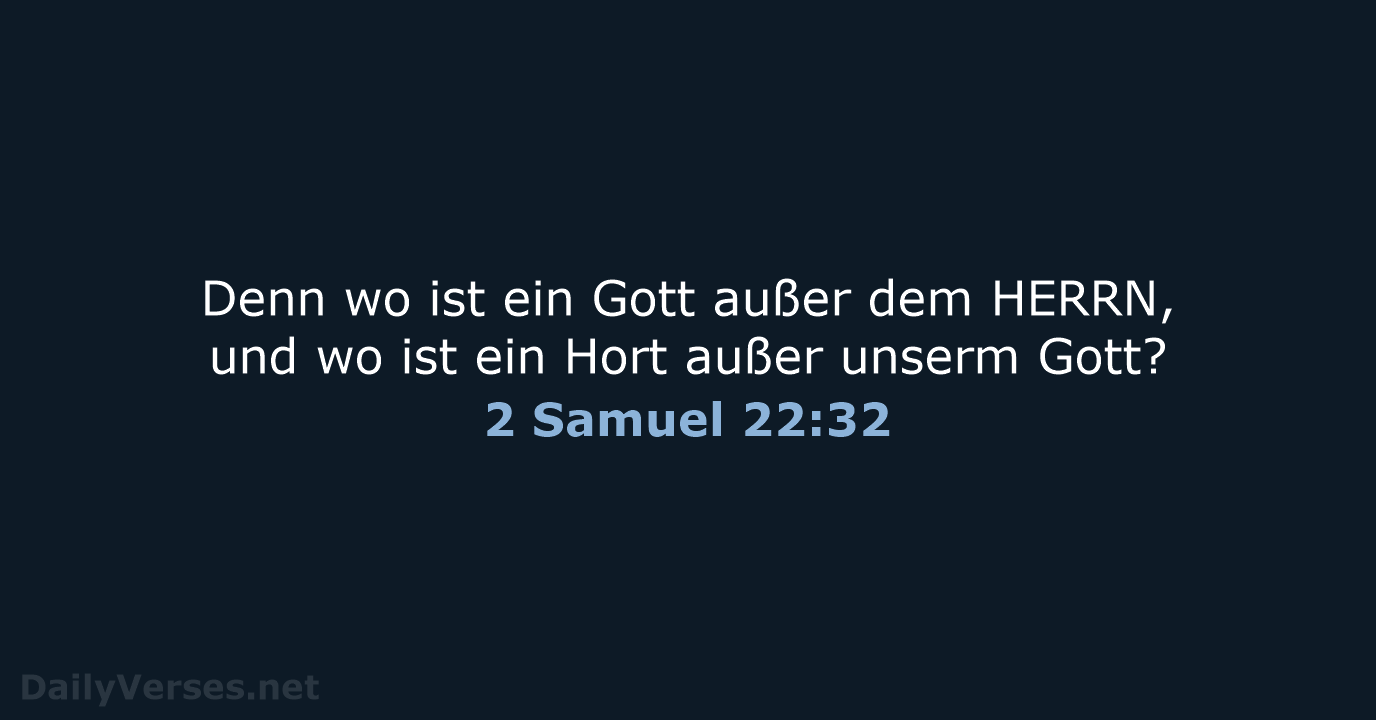 2 Samuel 22:32 - LU12