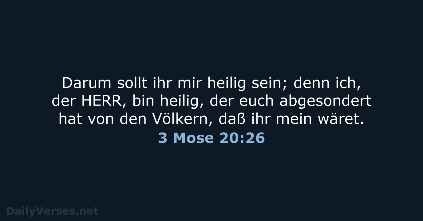 3 Mose 20:26 - LU12