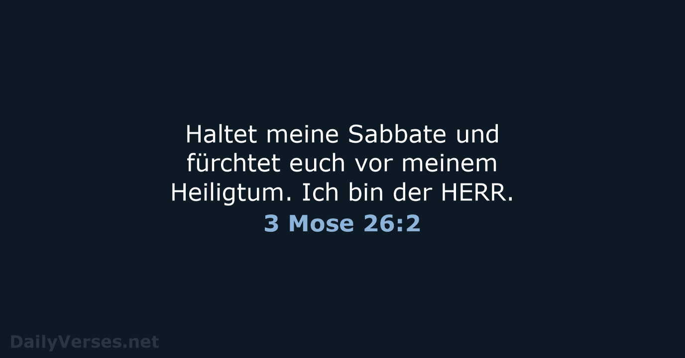 3 Mose 26:2 - LU12