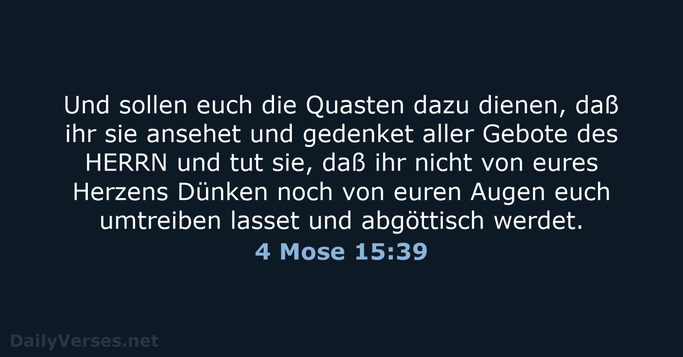4 Mose 15:39 - LU12