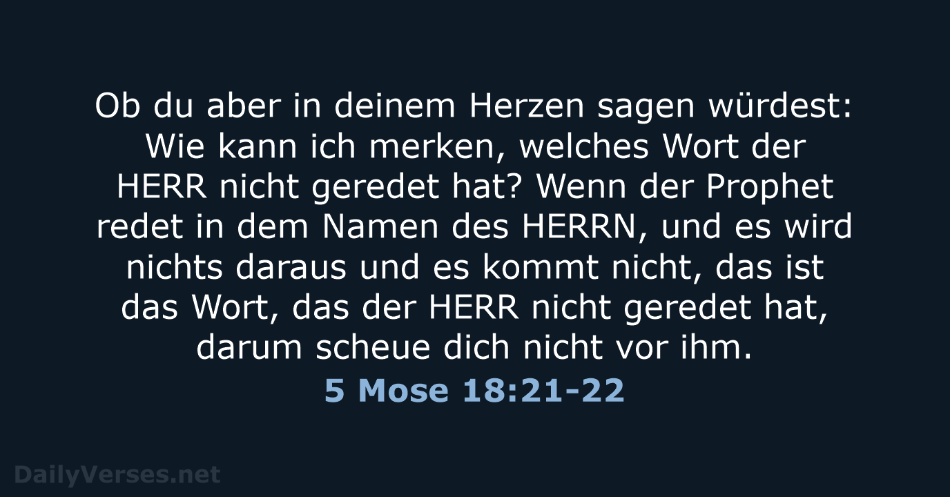 5 Mose 18:21-22 - LU12