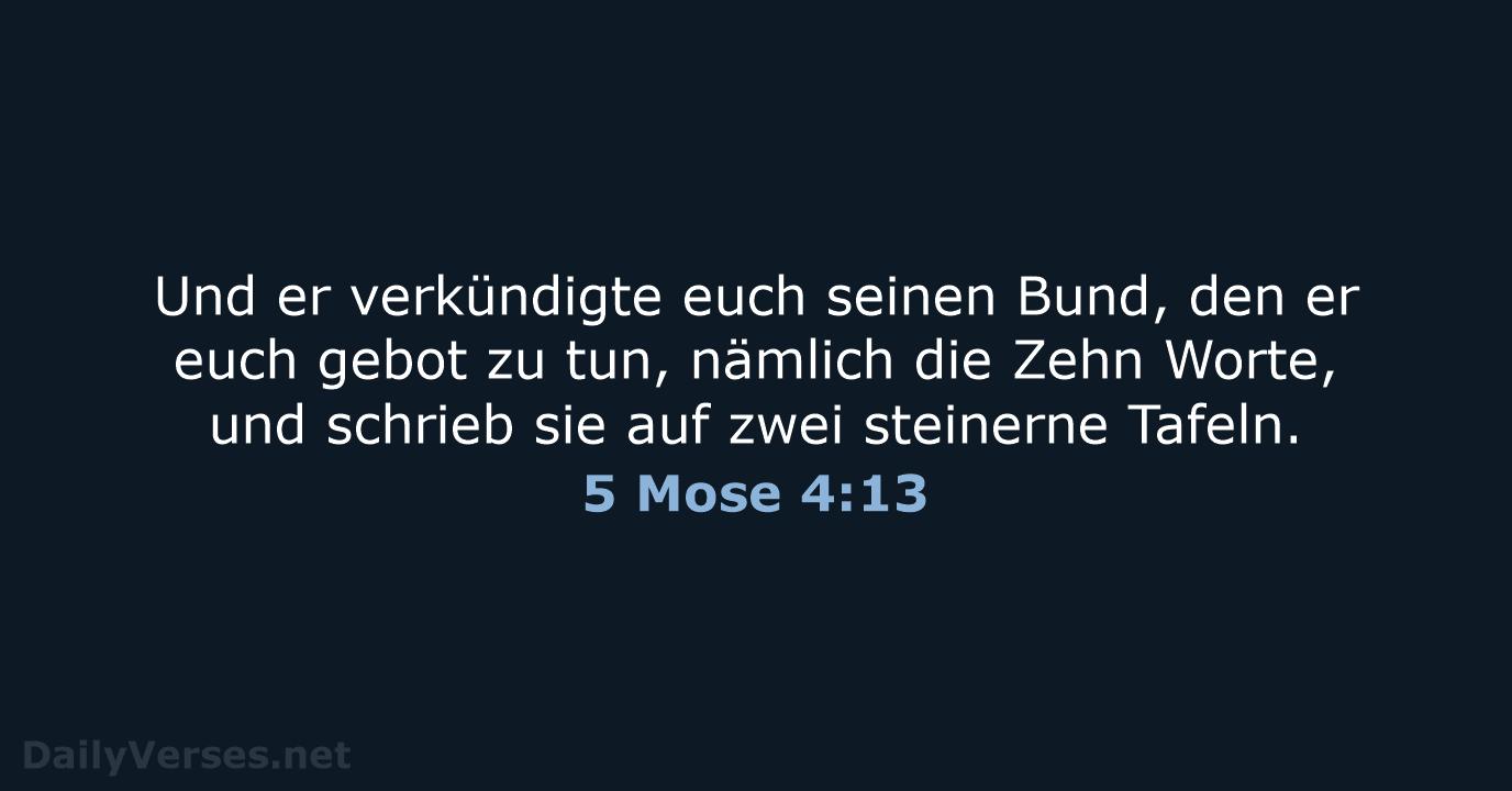 5 Mose 4:13 - LU12