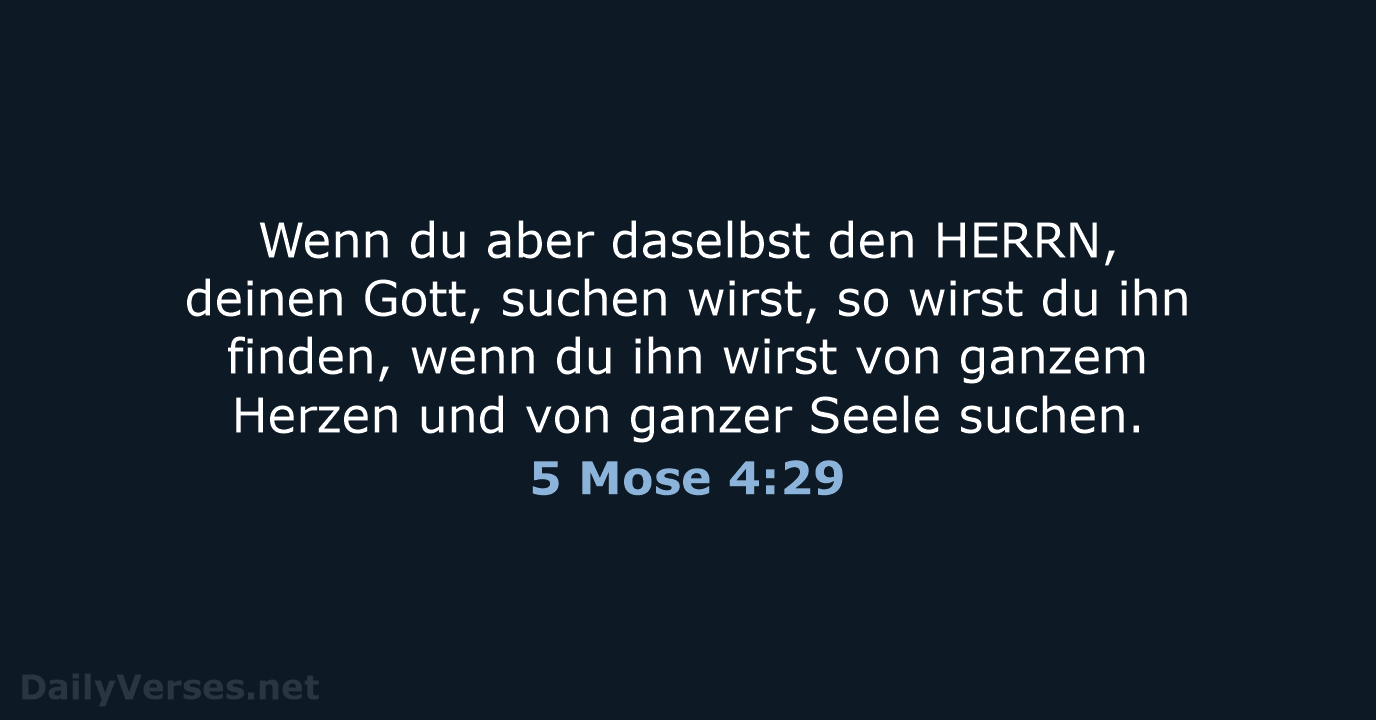 5 Mose 4:29 - LU12