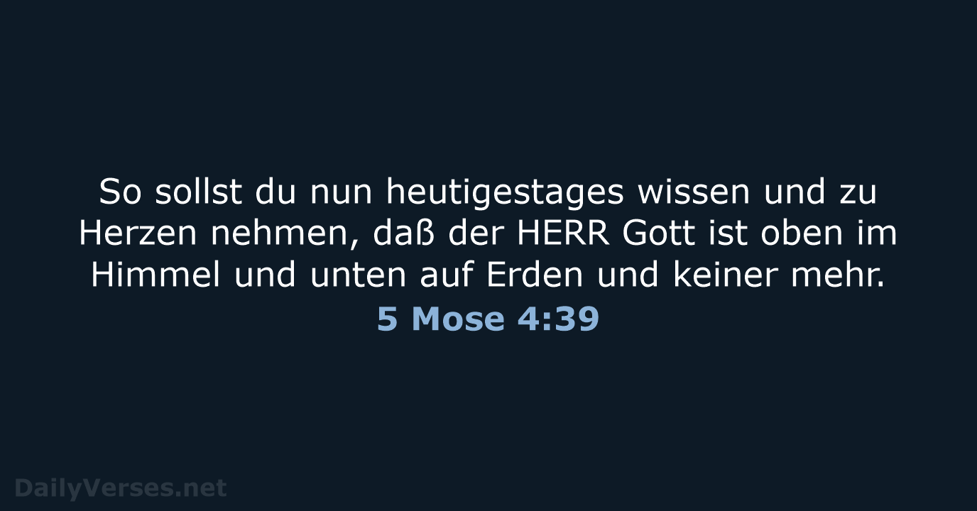 5 Mose 4:39 - LU12