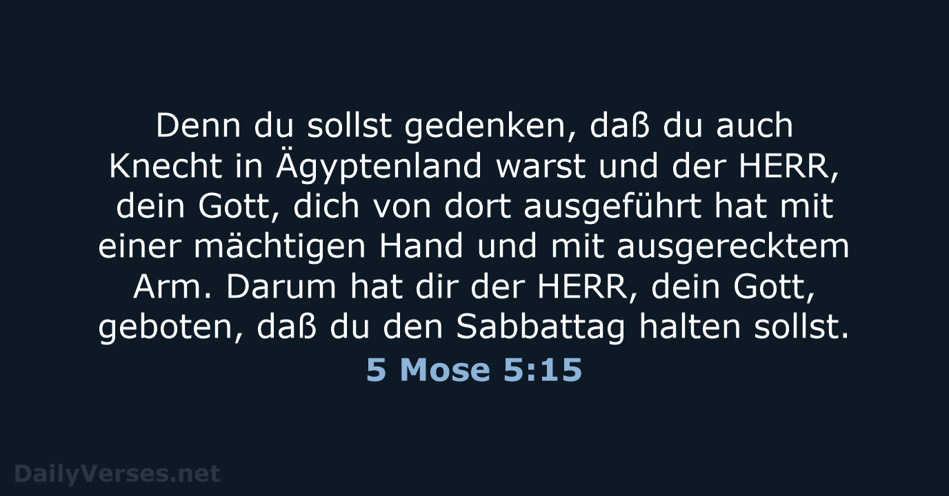 5 Mose 5:15 - LU12