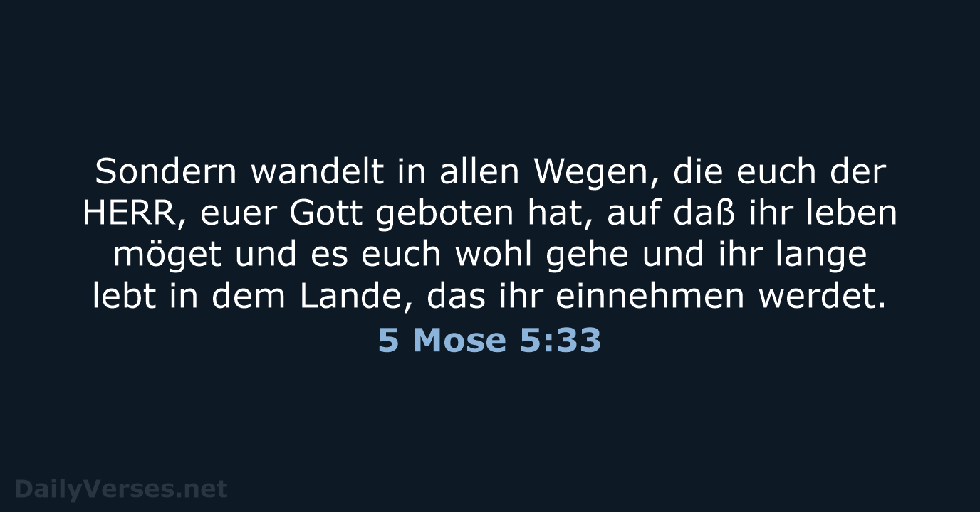 5 Mose 5:33 - LU12