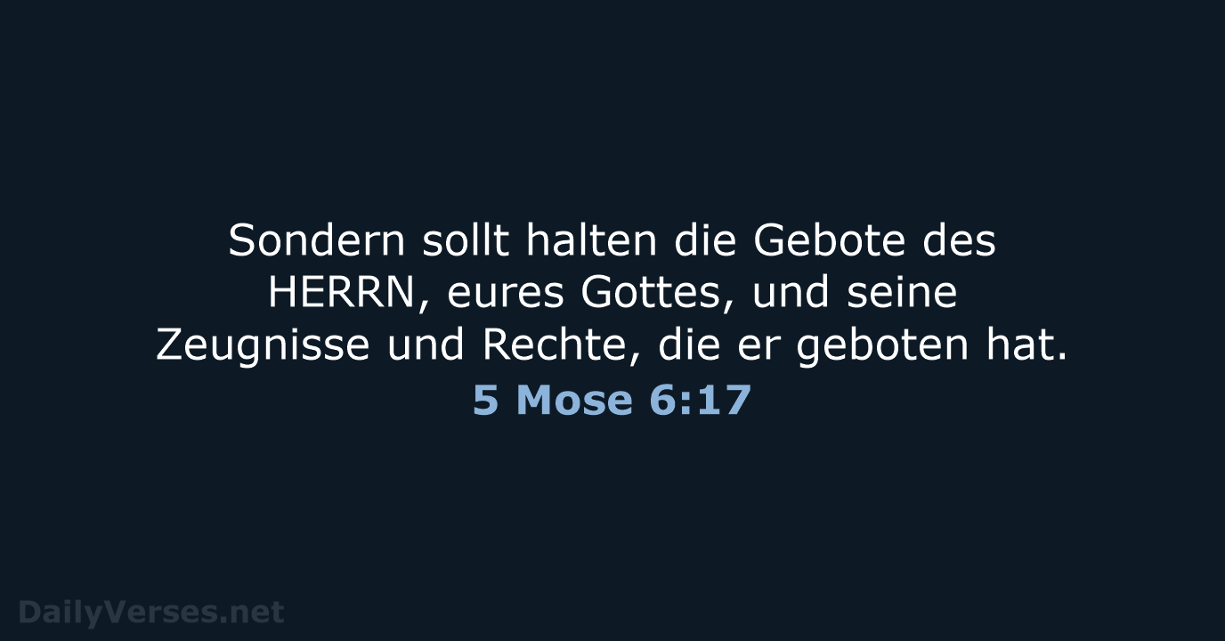 5 Mose 6:17 - LU12