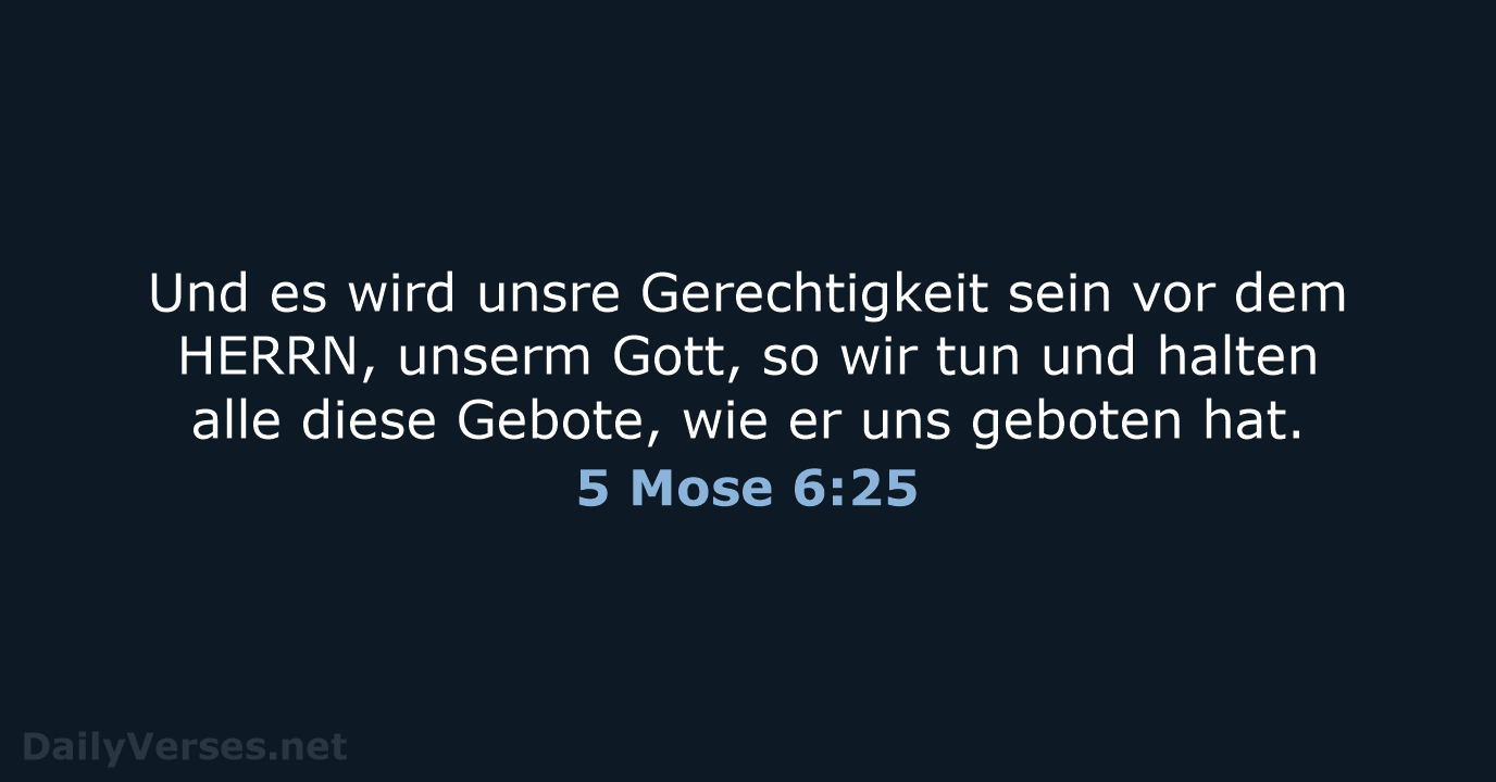 5 Mose 6:25 - LU12