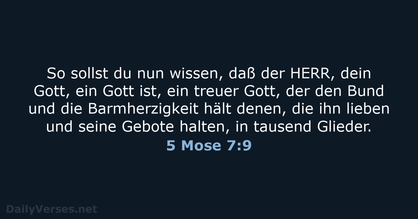 5 Mose 7:9 - LU12
