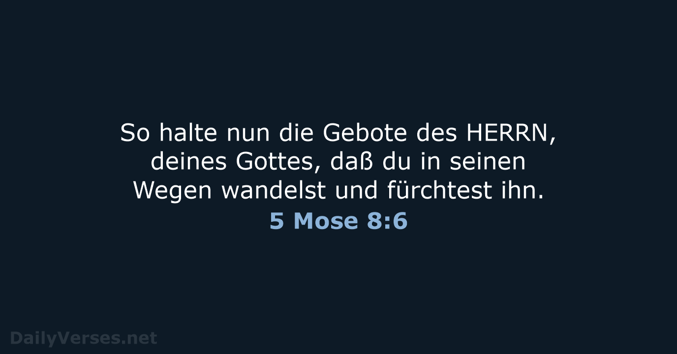 5 Mose 8:6 - LU12