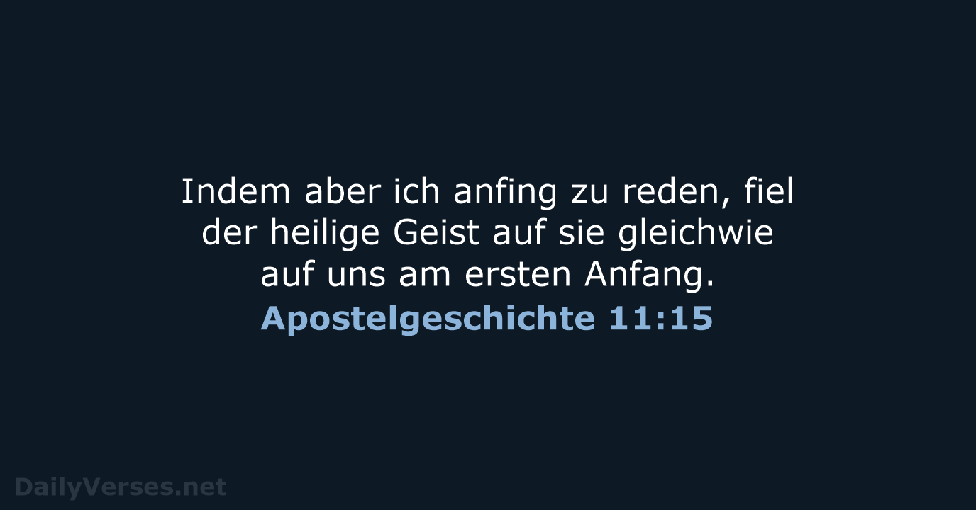 Apostelgeschichte 11:15 - LU12
