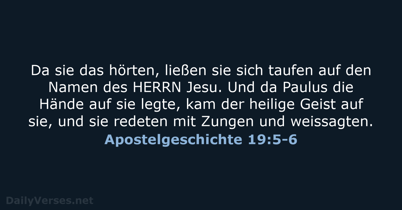 Apostelgeschichte 19:5-6 - LU12