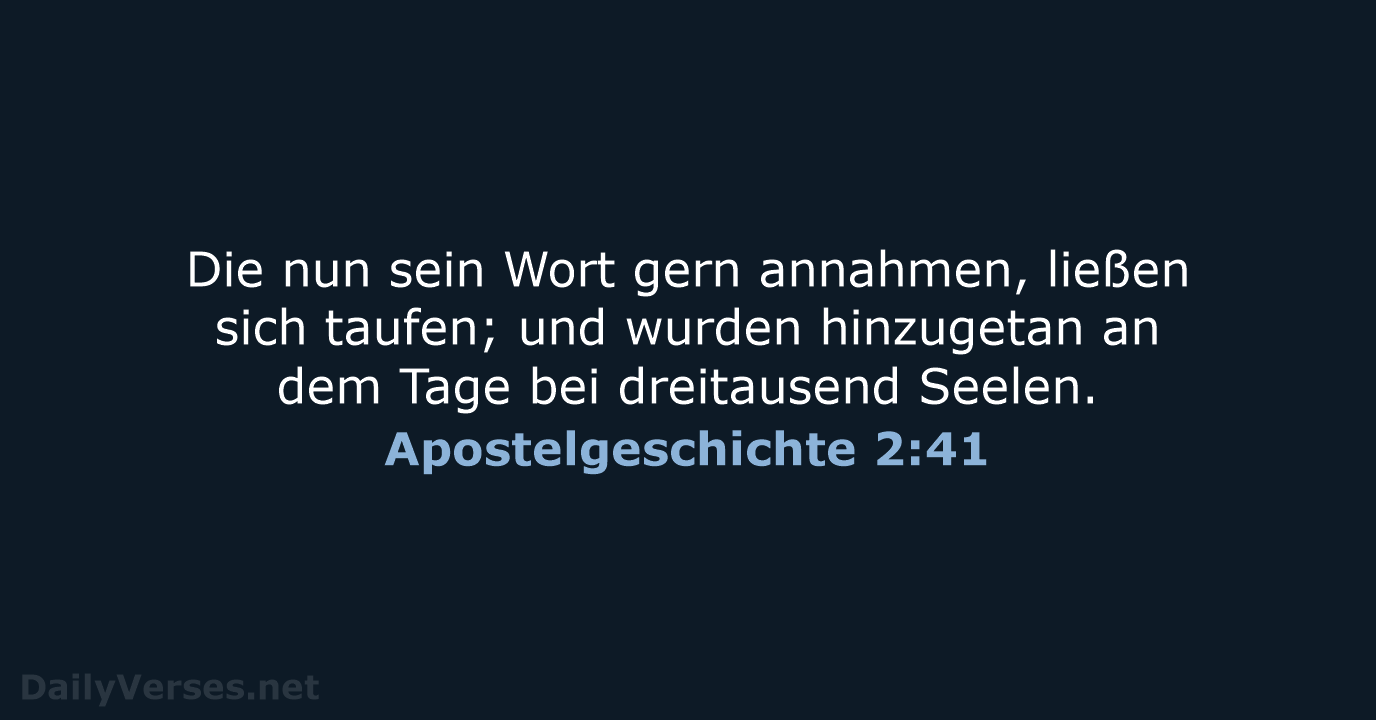 Apostelgeschichte 2:41 - LU12