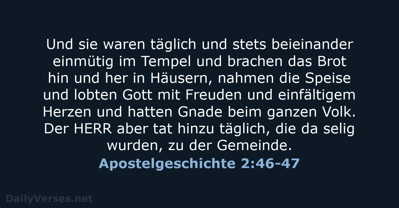 Apostelgeschichte 2:46-47 - LU12