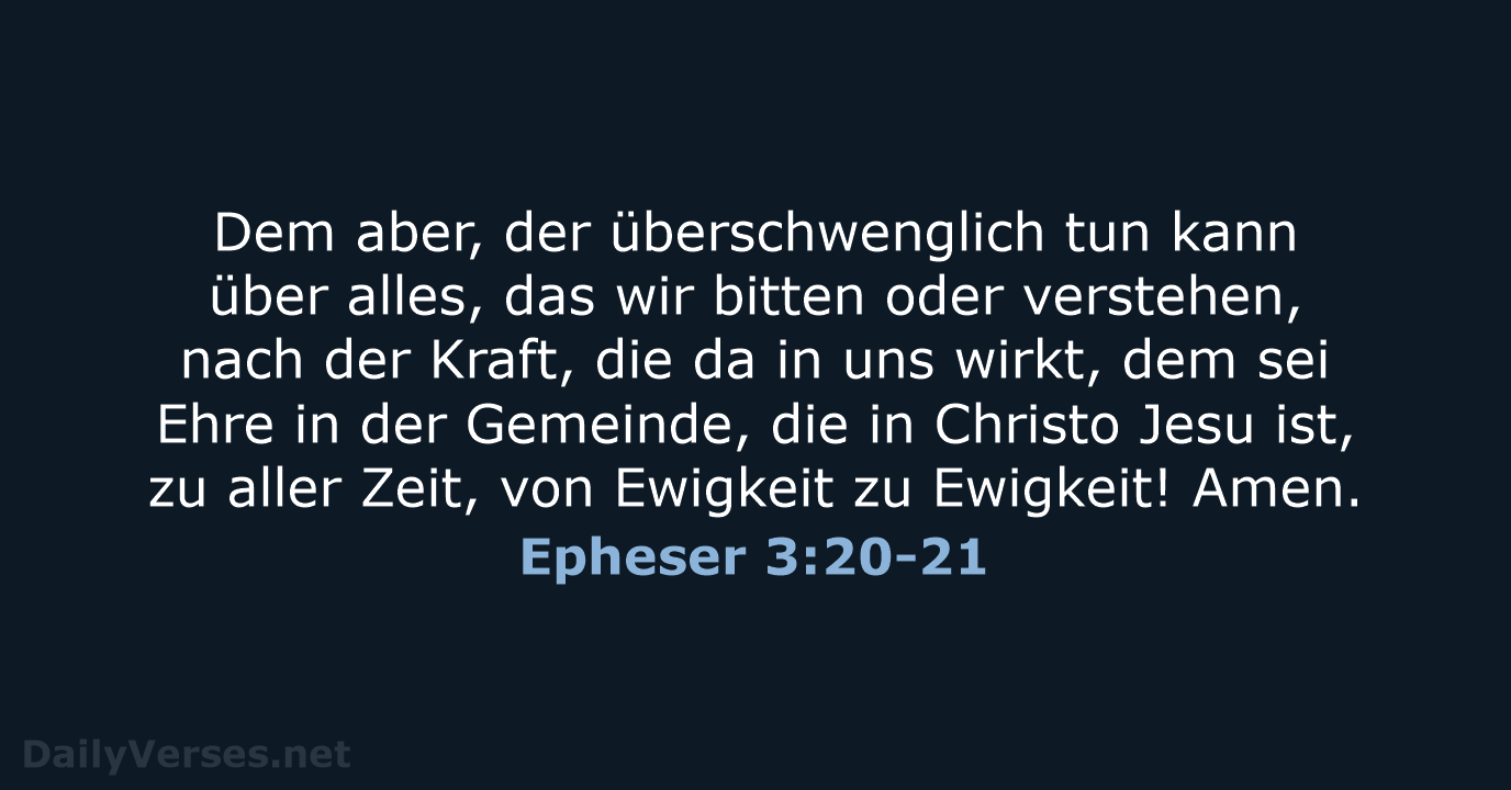 Epheser 3:20-21 - LU12