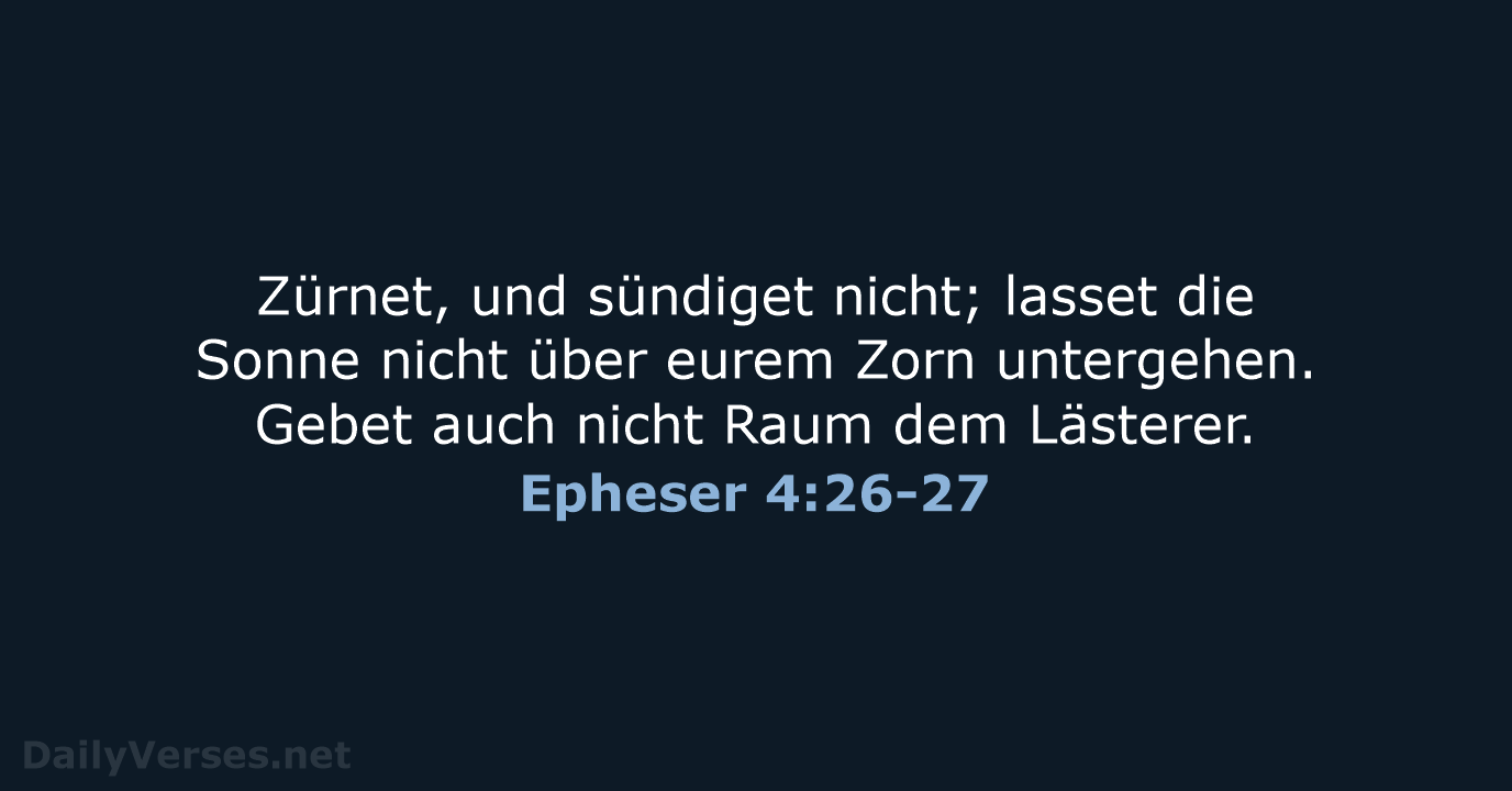 Epheser 4:26-27 - LU12