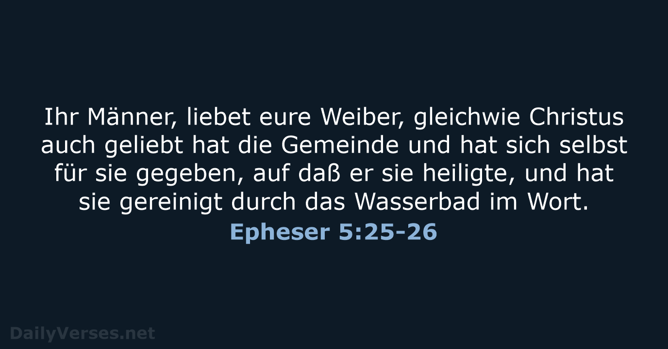 Epheser 5:25-26 - LU12