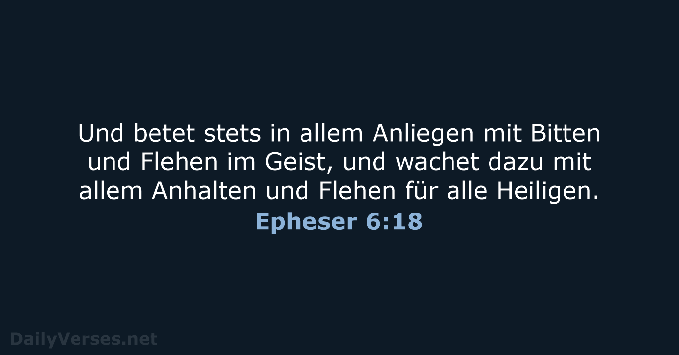 Epheser 6:18 - LU12