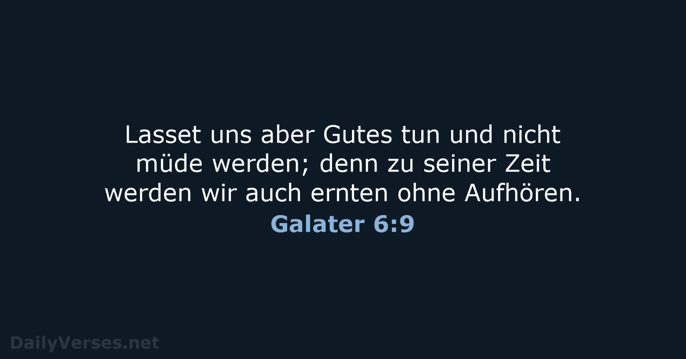 Galater 6:9 - LU12