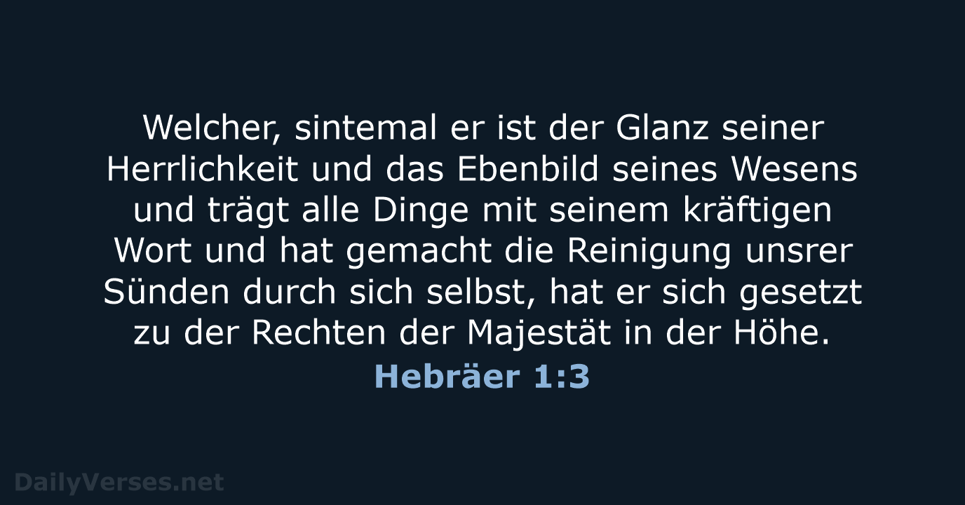 Hebräer 1:3 - LU12