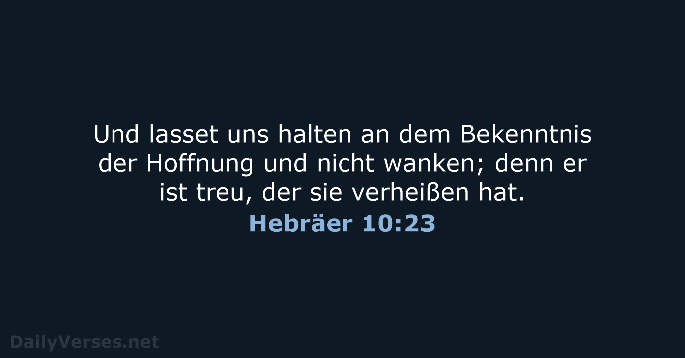 Hebräer 10:23 - LU12