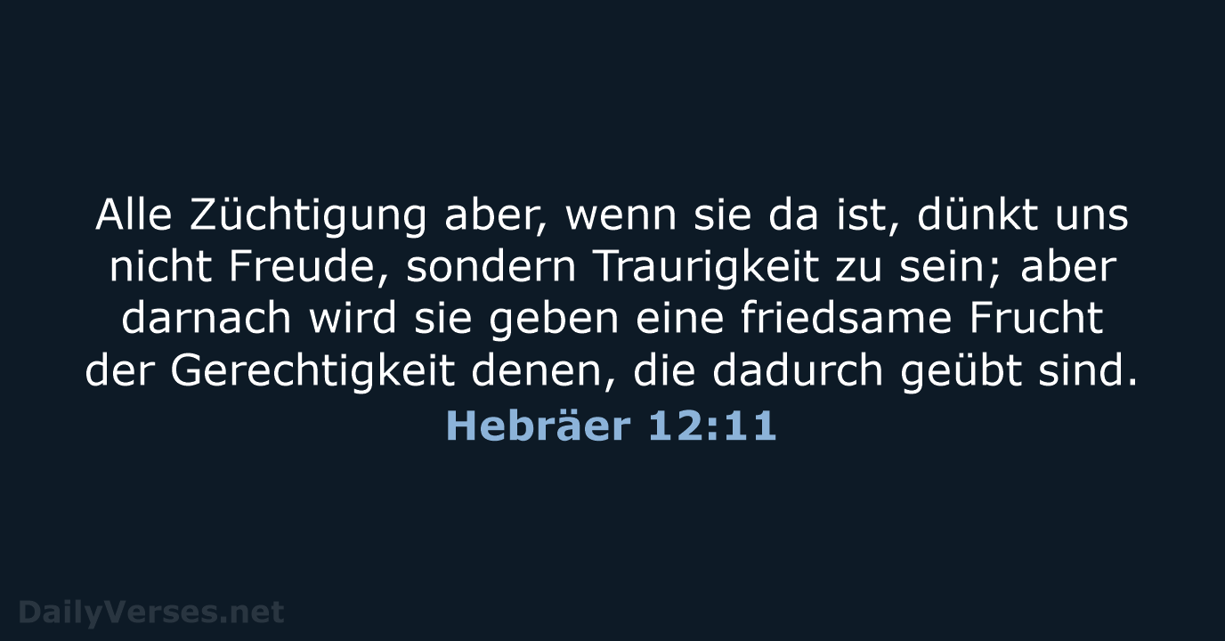 Hebräer 12:11 - LU12