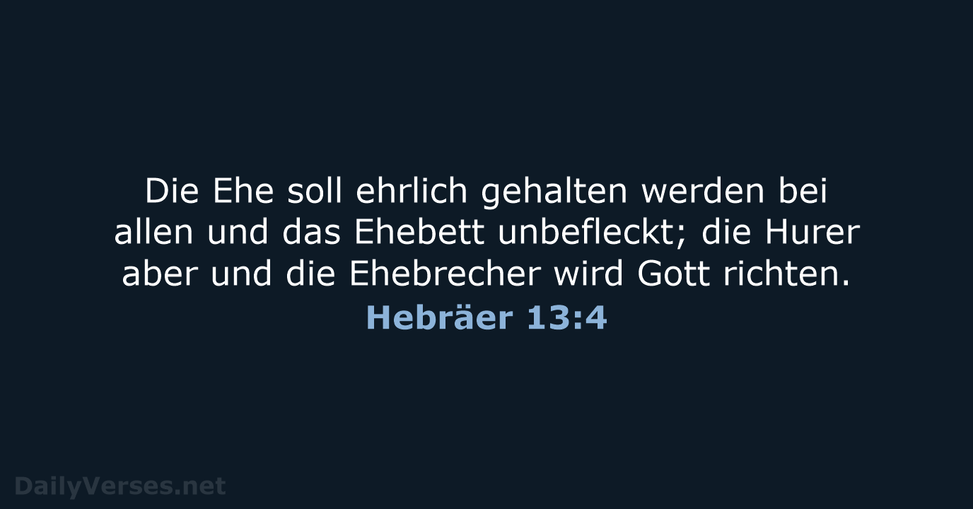 Hebräer 13:4 - LU12