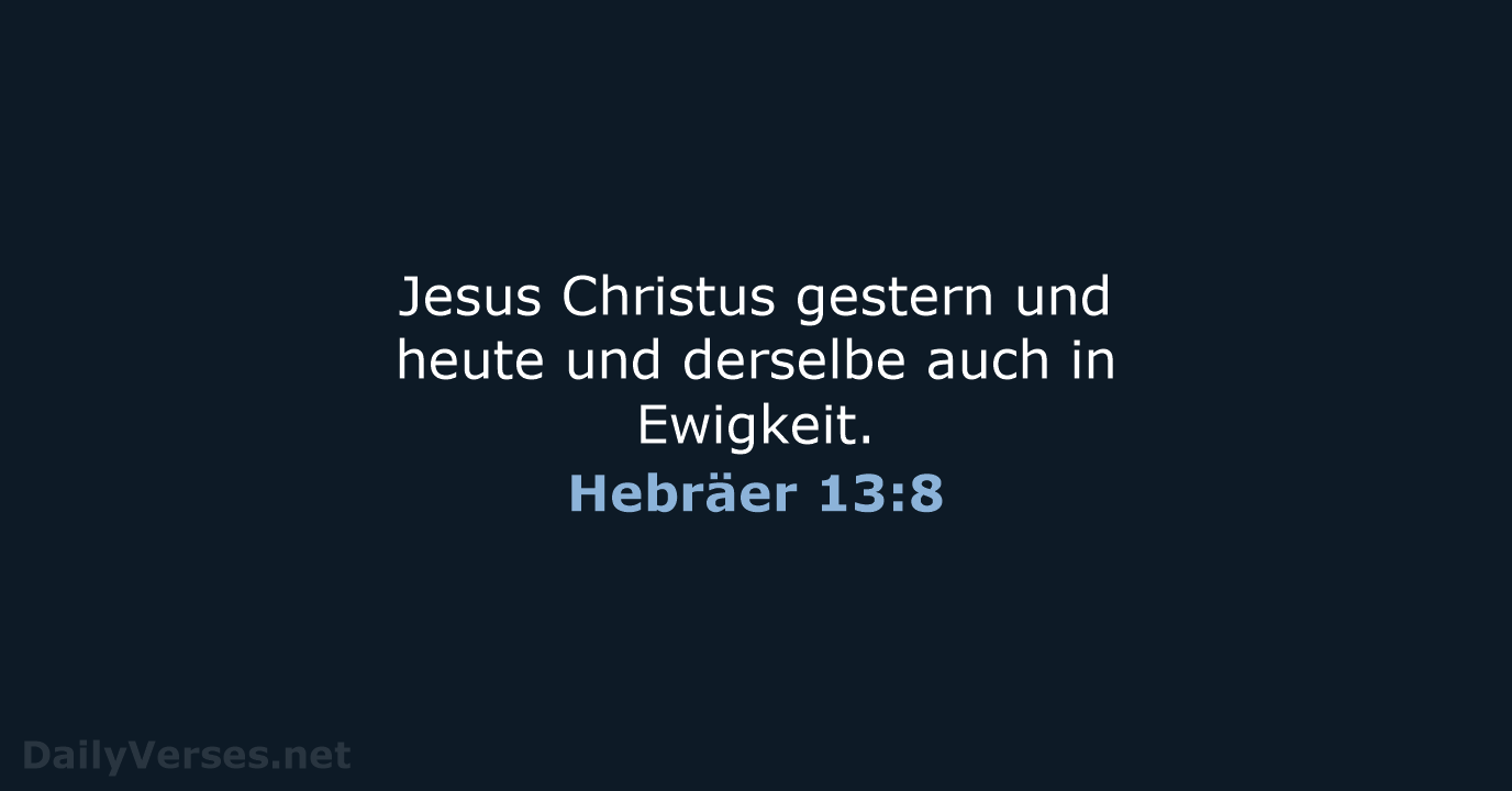 Hebräer 13:8 - LU12