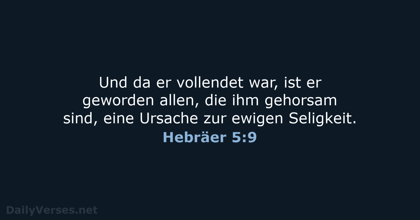 Hebräer 5:9 - LU12