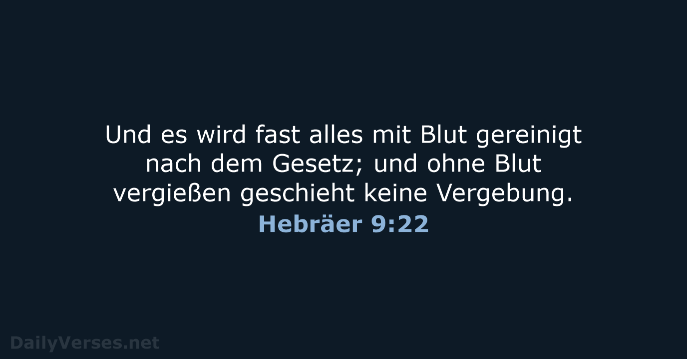 Hebräer 9:22 - LU12