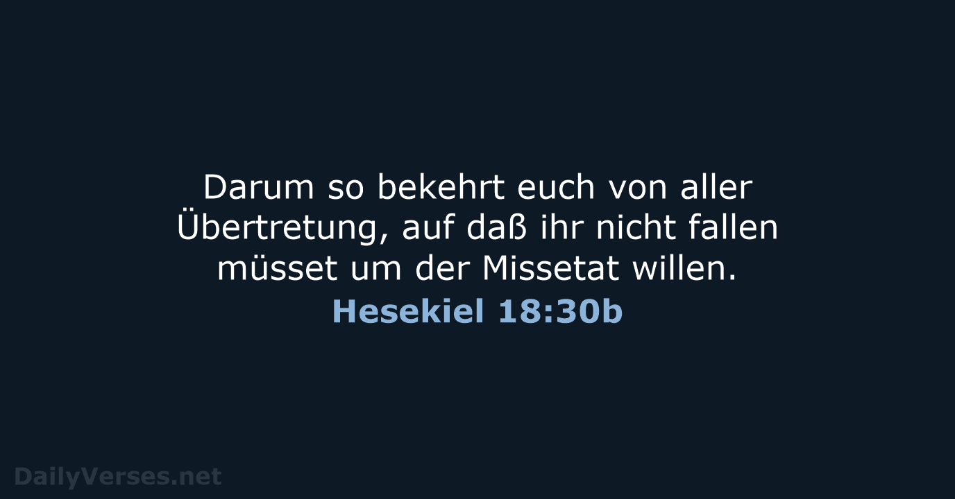 Hesekiel 18:30b - LU12