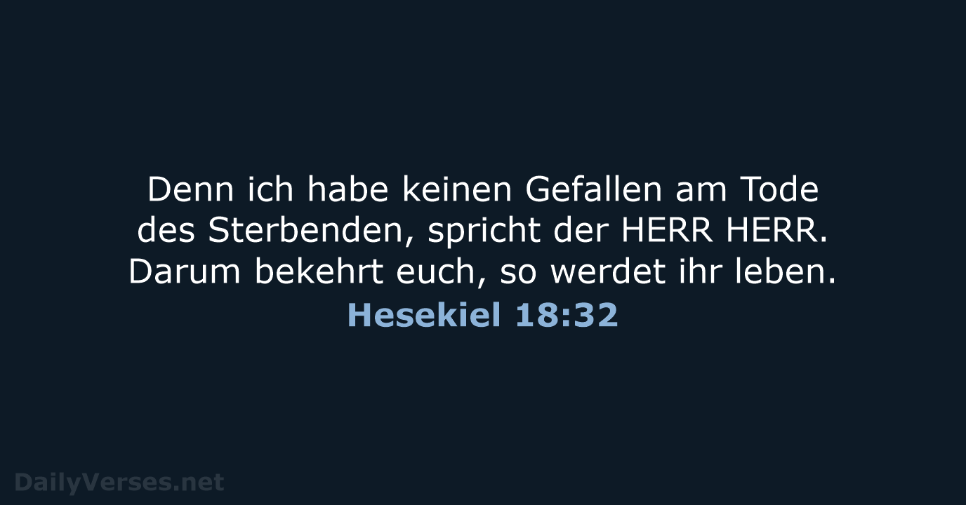 Hesekiel 18:32 - LU12
