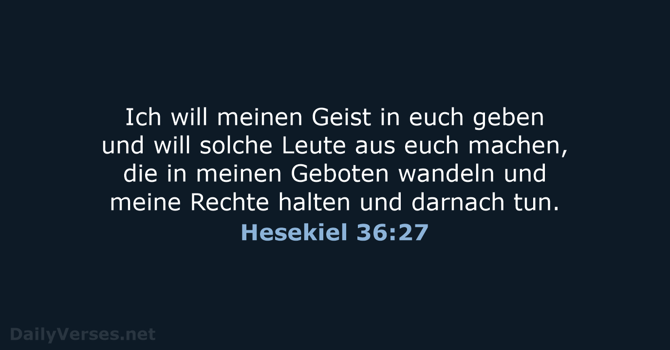 Hesekiel 36:27 - LU12