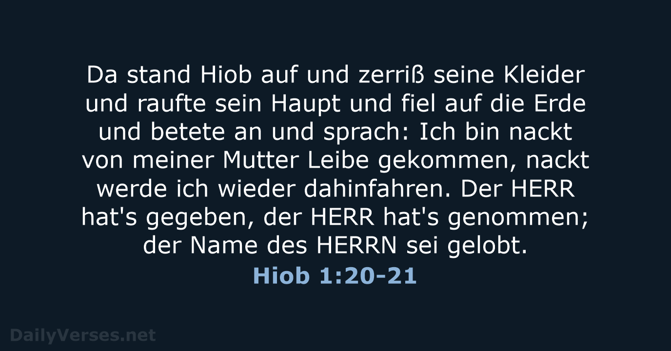 Hiob 1:20-21 - LU12