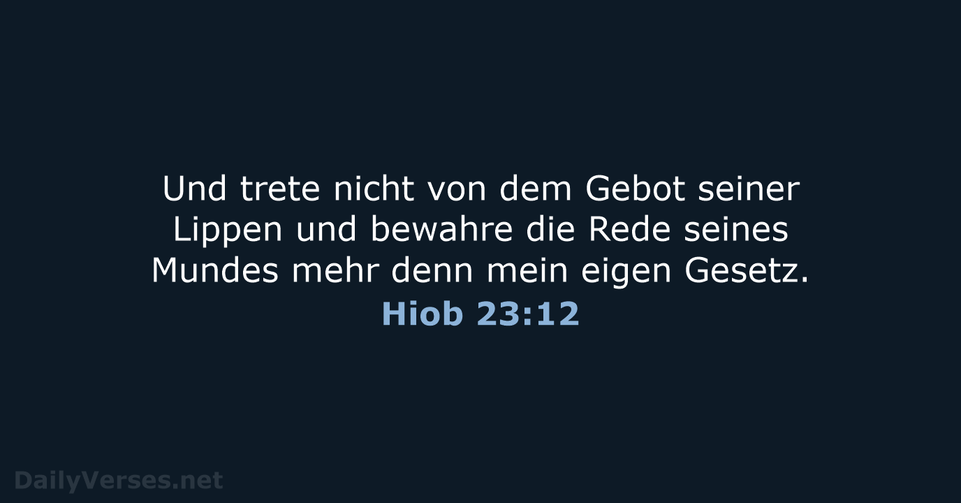 Hiob 23:12 - LU12