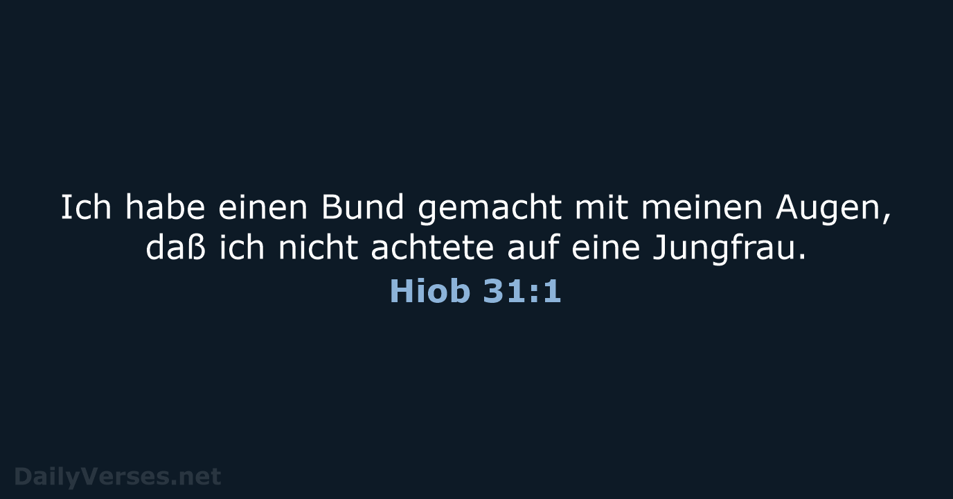 Hiob 31:1 - LU12