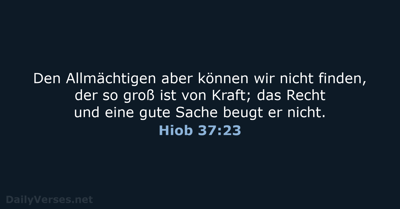 Hiob 37:23 - LU12