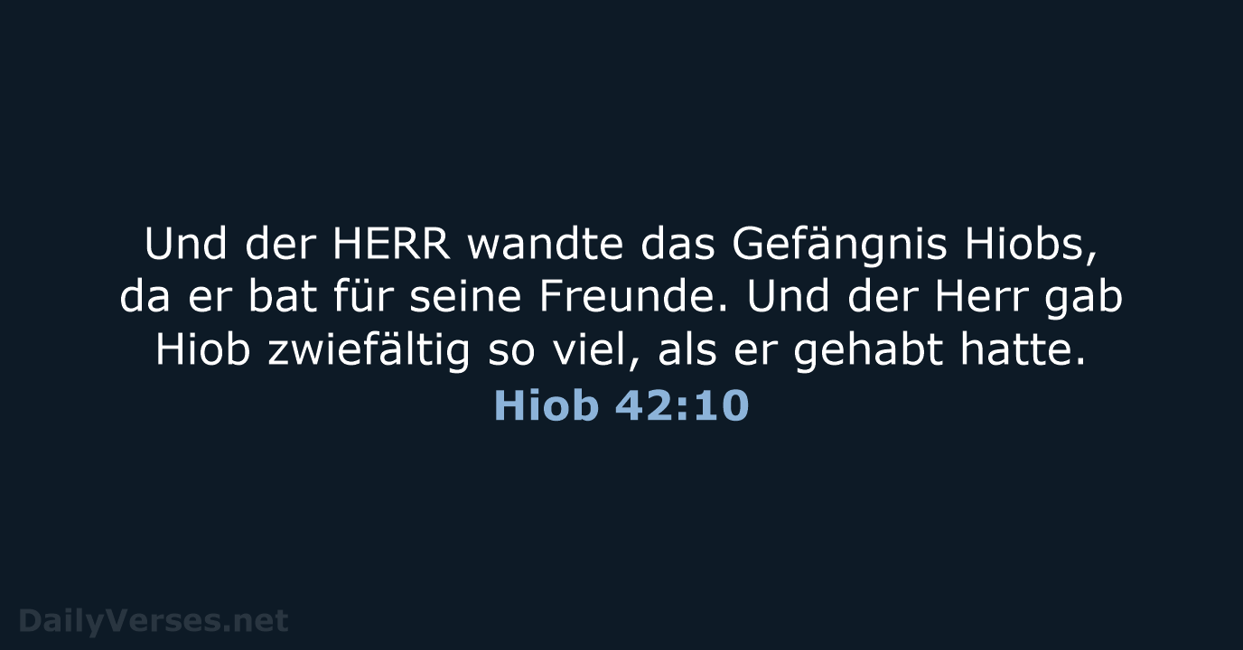 Hiob 42:10 - LU12
