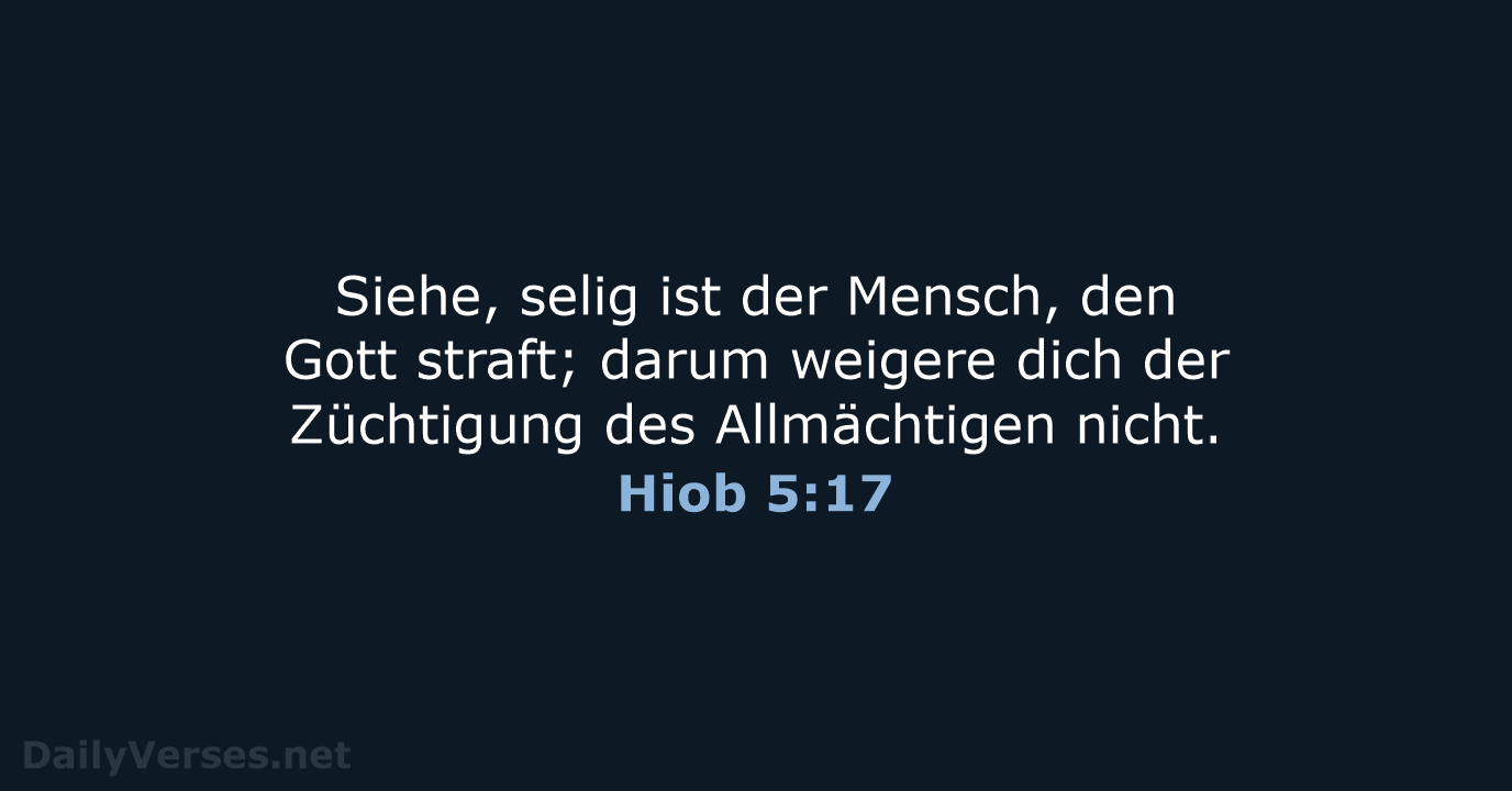 Hiob 5:17 - LU12