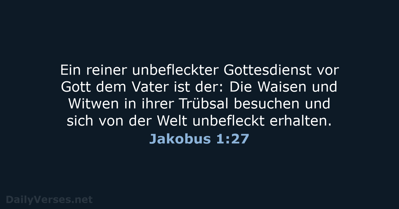 Jakobus 1:27 - LU12